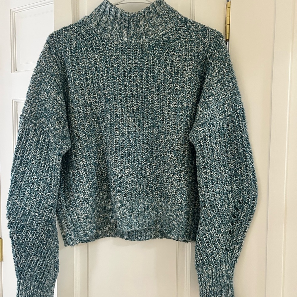 J. Crew Teal Knit Turtleneck Sweater